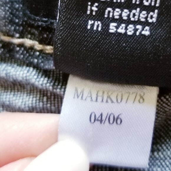 THE LIMITED Jeans Low Waist Straight Leg Crinkle DK Gray MAHK0778 '06 Size 6 - Picture 7 of 7